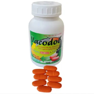 VACODOL Vacopharm (Chai 100 viên) - Điều trị triệu chứng của cảm lạnh và cúm